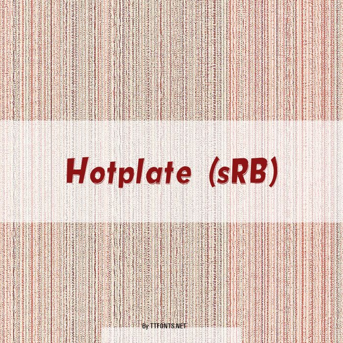 Hotplate (sRB) example